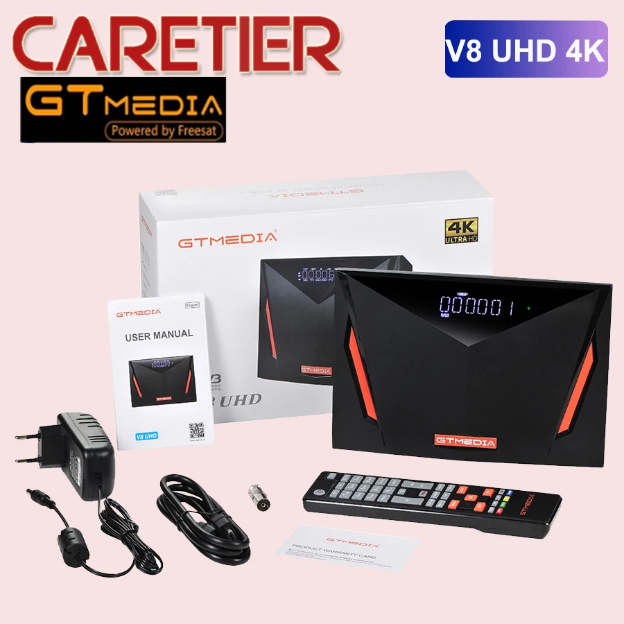 

1 шт., новый спутниковый ресивер Gtmedia V8 UHD DVB S2, встроенный WIFI H.265 DDVB-S/S2/S2X + T/T2/Cable/ATSC-C/ISDBT, поддержка MARS IKS