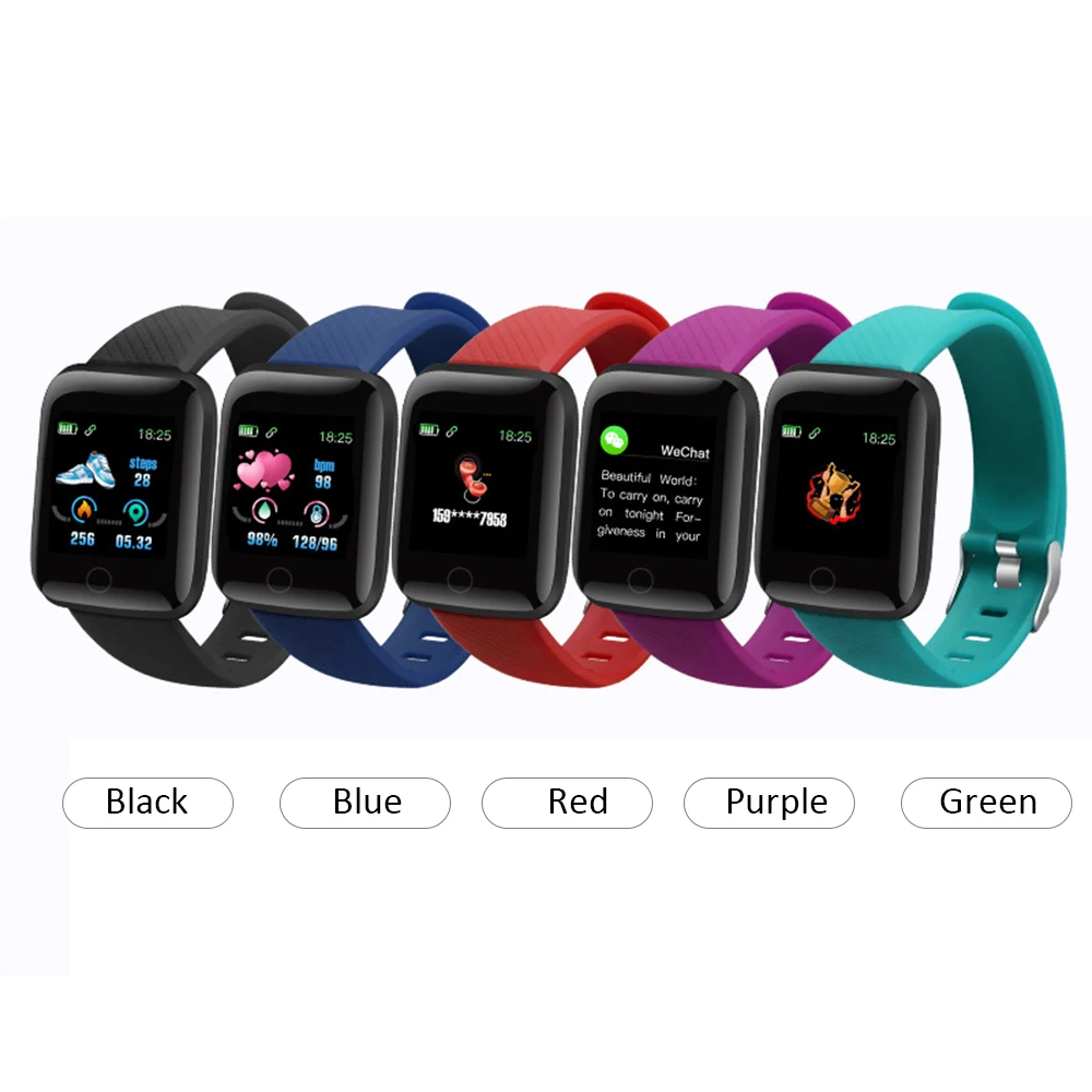 Смарт браслет 116Plus умные часы фитнес трекер шагомер монитор сердечного ритма