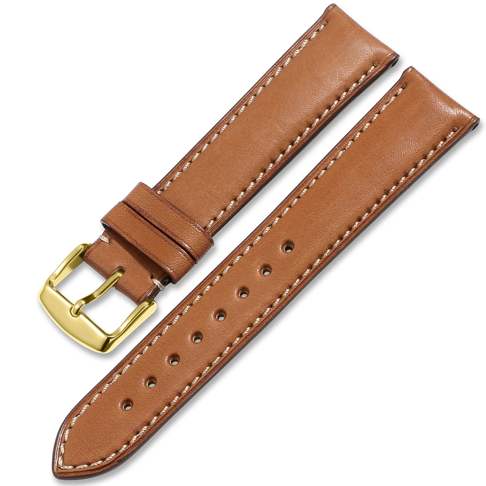 Brown-beige IStrap часы наручные часы на кожаном ремешке полосы для Breitling IWC Casio Seiko 16 мм 18 мм 19 мм 20 мм 21 мм 22 мм 24 мм браслет на запястье - Цвет ремешка: Brown-beige