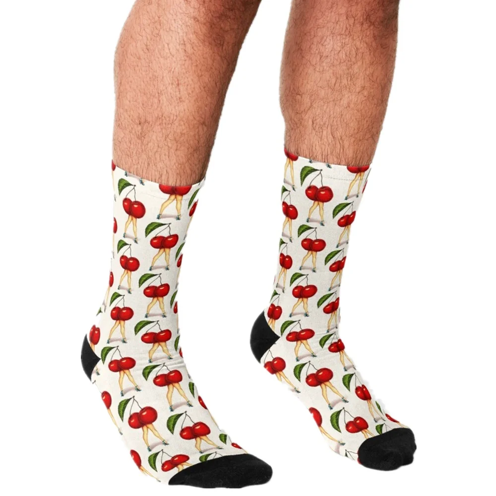 

2021 Men Socks harajuku Forest Friends Printed Happy hip hop Novelty Skateboard personality Crew Casual Crazy Funny Socks