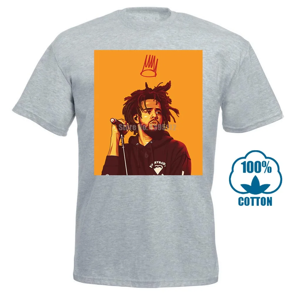 Серый J Cole футболка Dreamville Festival Cole Word черная Хлопковая мужская S 6Xl - Цвет: Серый