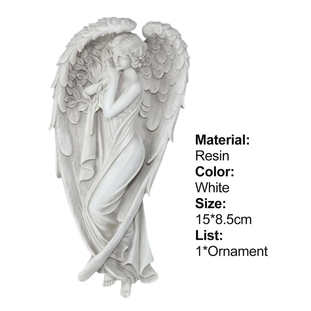 

Hand Carved Exquisite Statue Eco-friendly Model Wide Application Artistic Resin Exquisite Angel Shape Statue Display for Decorat