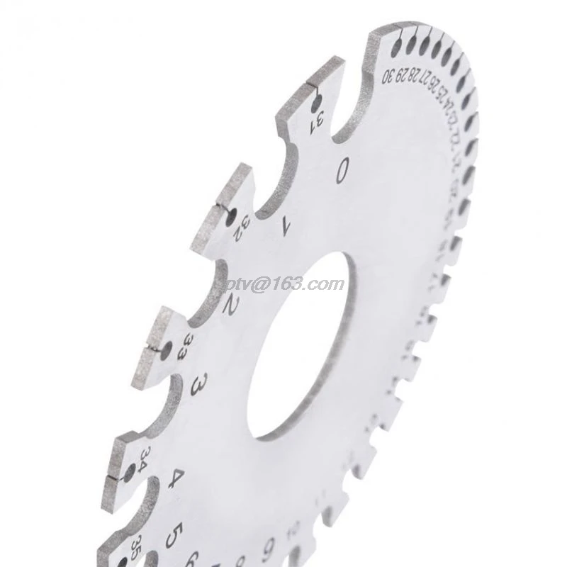 Нержавеющая сталь 0-36 круглый AWG SWG провод Калибр толщина измерительный Лист