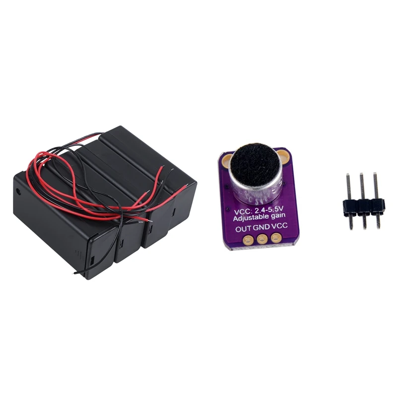 4 шт. On/Off переключатель 1x9V Батарея Чехол Держатель проводами и 1x GY MAX4466