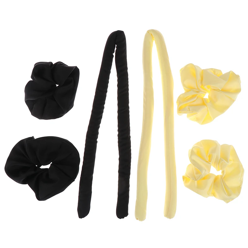 Многоразовая Плойка для завивки без тепла шелковые ленты волос Мягкая повязка на