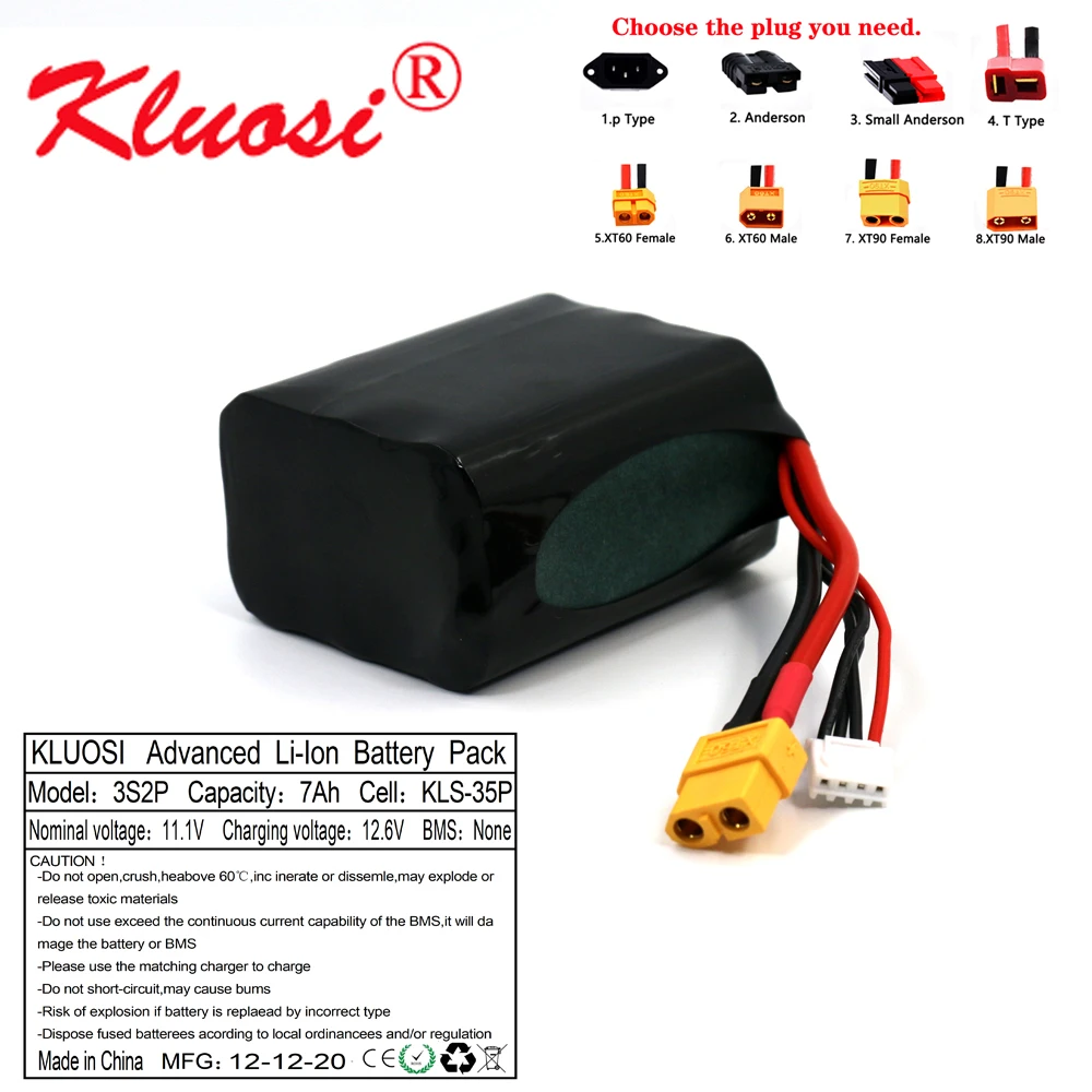 kluosi 3s2p 12v 7ah высокое ёмкость бла бесп