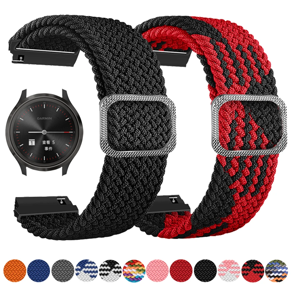 

Ремешок для наручных часов, нейлоновый браслет для Garmin Watch Vivoactive 4, аксессуары для часов, 20 мм 22 мм