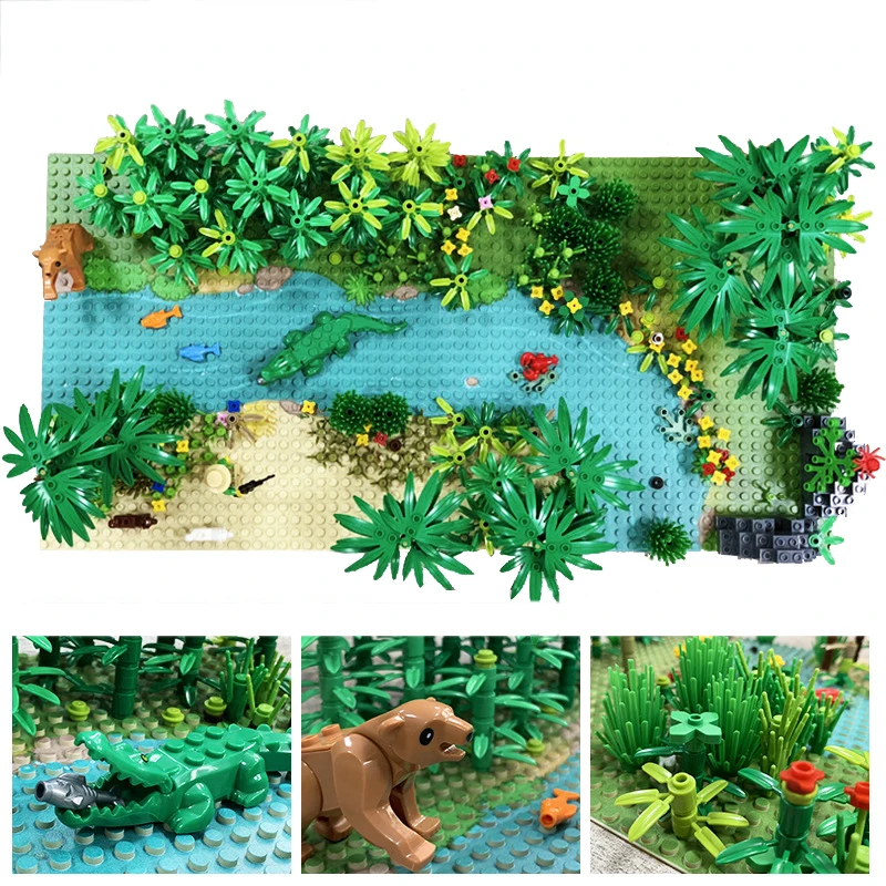 Основание для тропического леса 10x20 дюймов, 32x64, небольшой точечный строительный блок Selva, тропический регенвальд