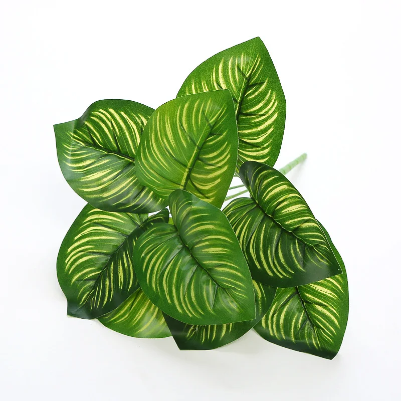 1 букет/9 искусственных шелковых пальм листья монстеры растение для украшения