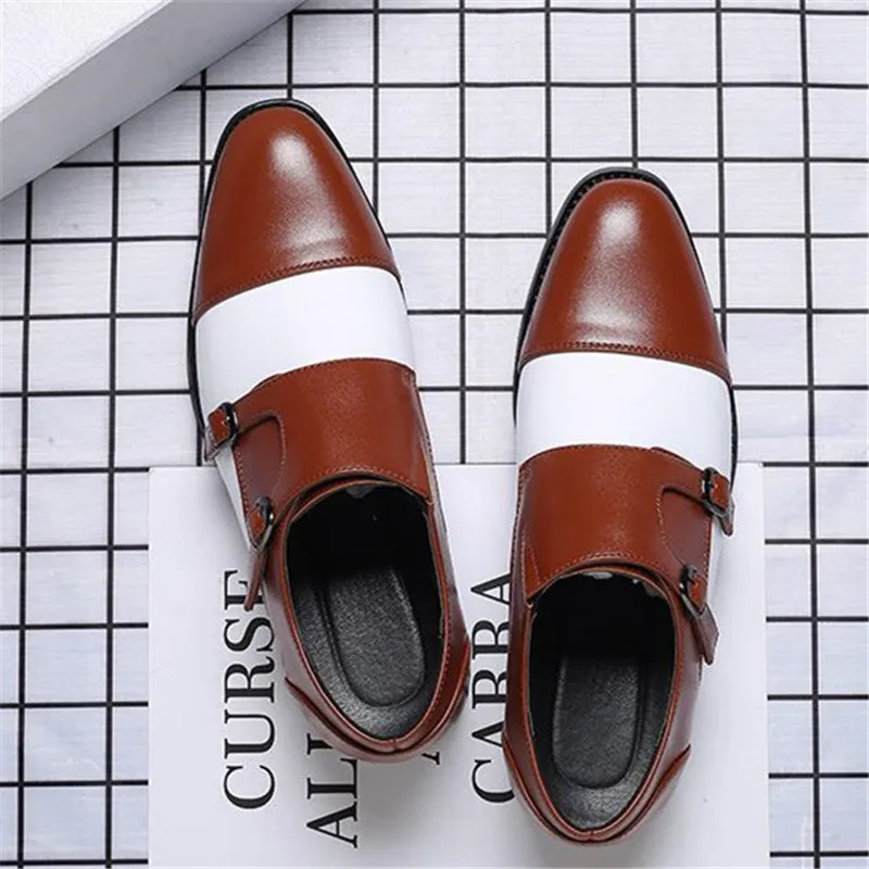 Мужские деловые туфли осенняя Классическая модная обувь из искусственной кожи