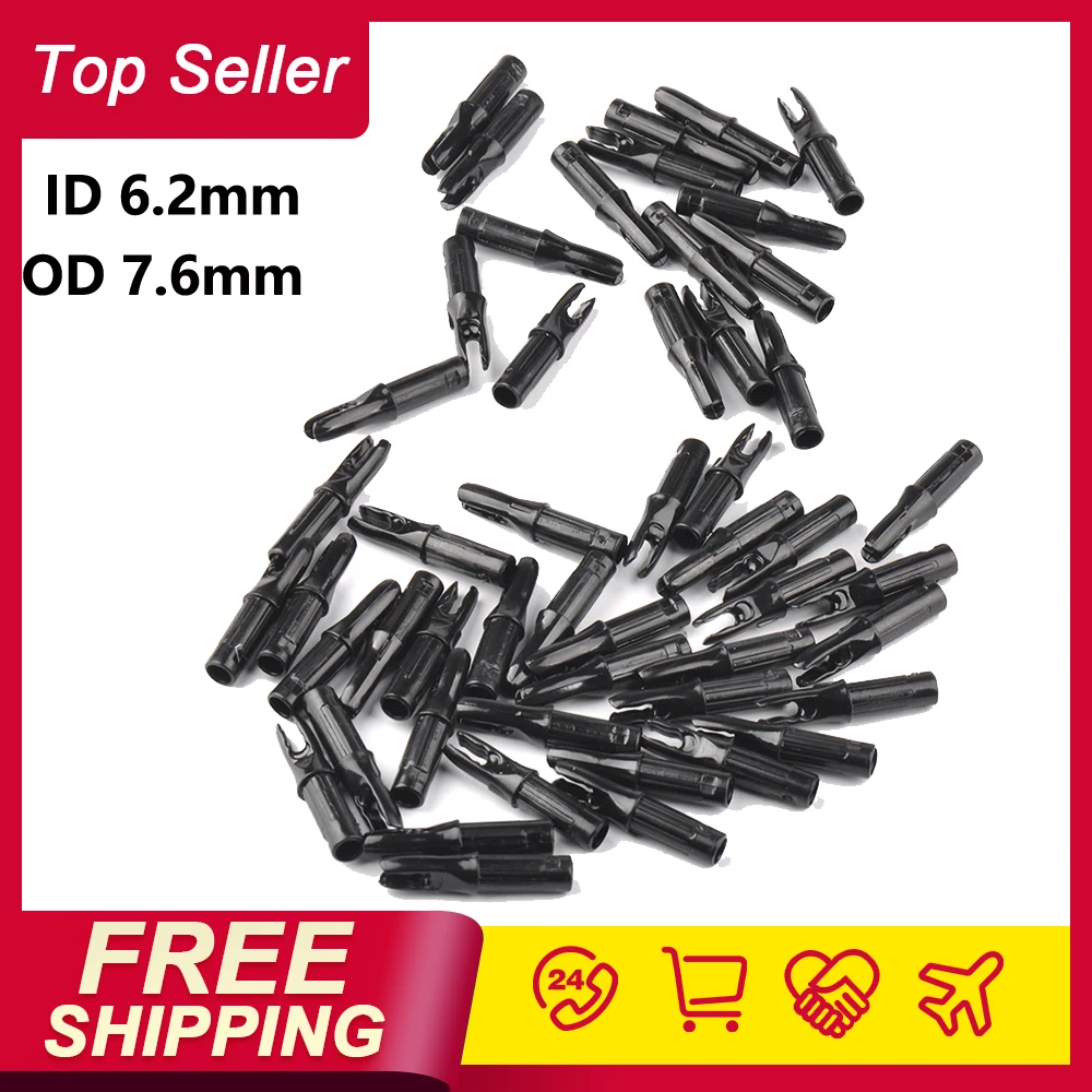 50 шт./лот черные держатели для стрел из углеродного стекловолокна с внутренним