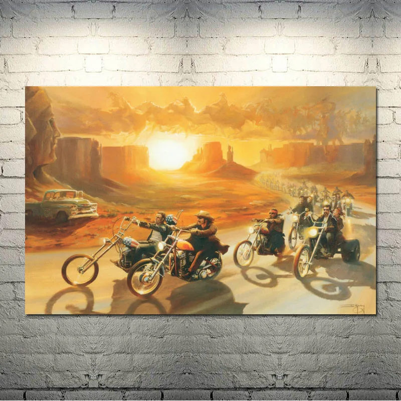Easy Rider 1969 Классический шелковый постер с изображением фильма настенное украшение