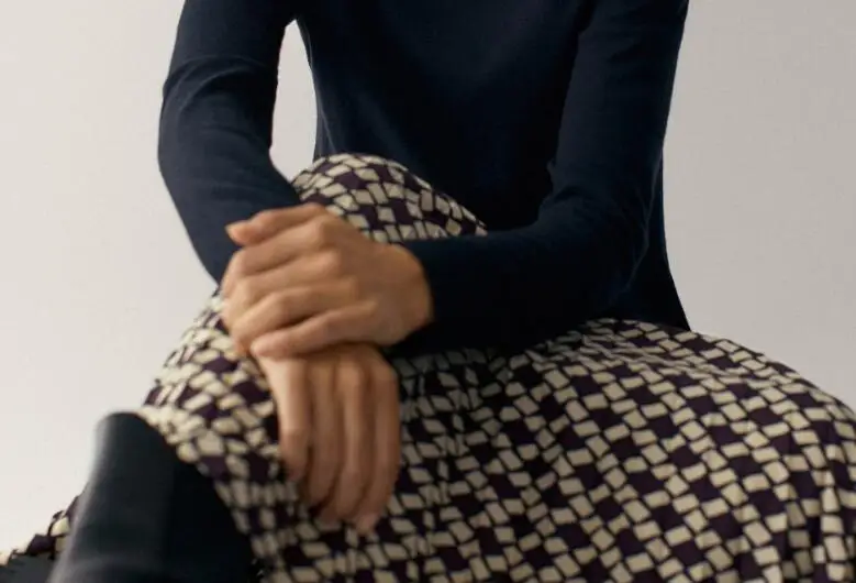 

Women Geometric Print Midi Skirt Lady Casual Pleated Skirt Long Skirts For Holiday 2021 New Spring Summer