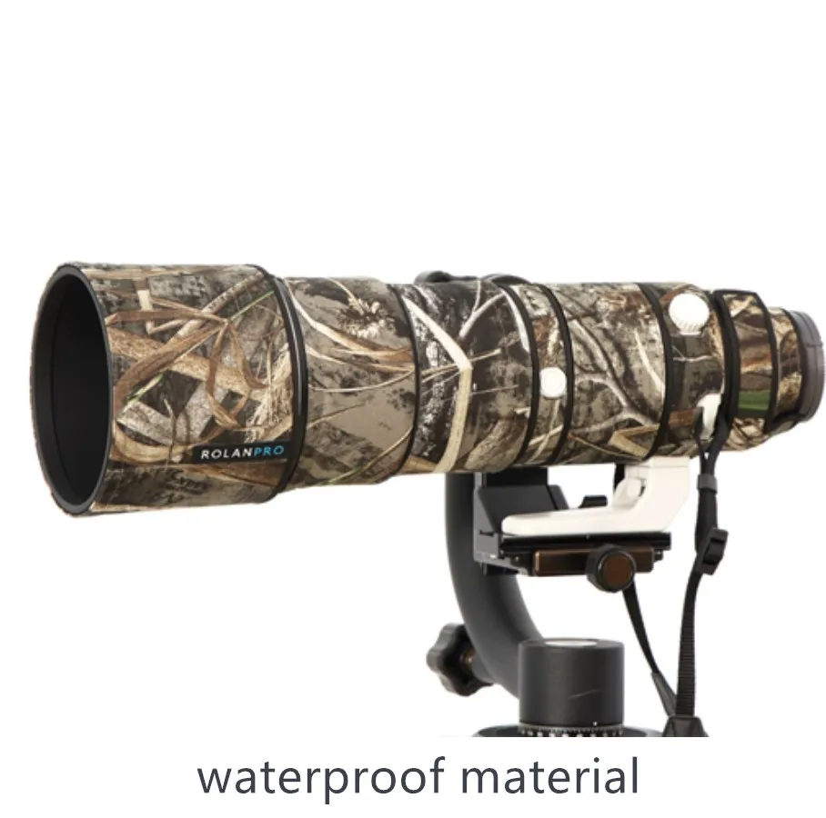 Waterproof material Линзы rolanpro камуфляжное пальто дождевик для sony FE 200-600 мм F5.6-6.3 G OSS защитный чехол для объектива нейлоновое водонепроницаемое покрытие для объектива - Цвет: Waterproof material