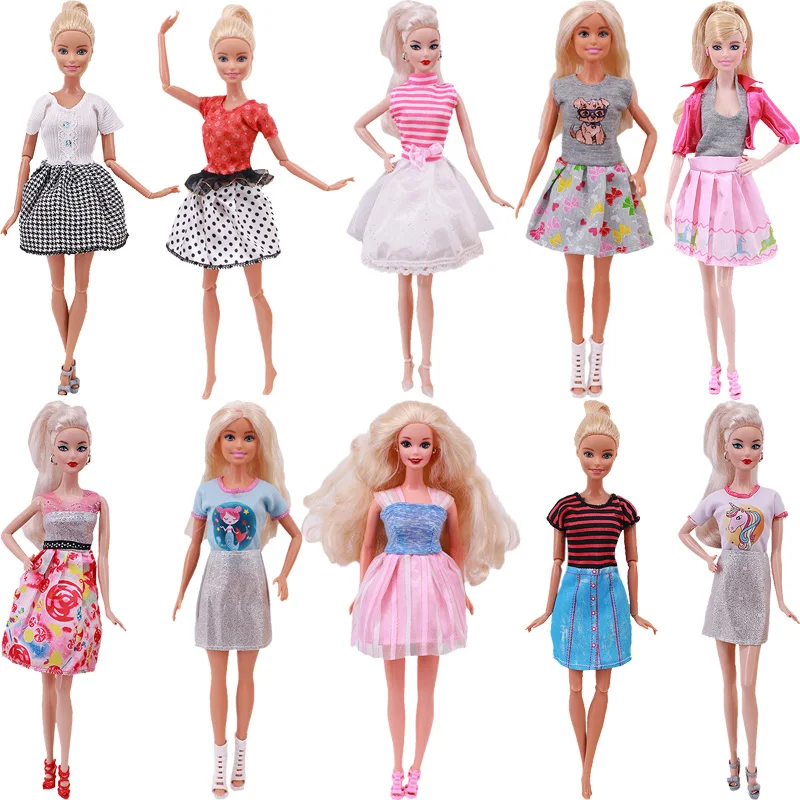 

Doll Clothes For Barbies Printed Skirts&Suits Beauty And Fashion To The Dolls Of Our Future Generations