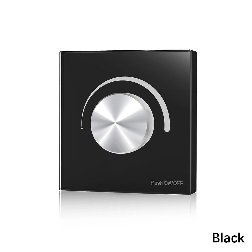Black AC Triac диммер СВЕТОДИОДНЫЙ 220V 230V 110V затемнения Ручка кнопочный переключатель контроллер для светодиодный лампы светильник лампы(белый/черный - Цвет: Black