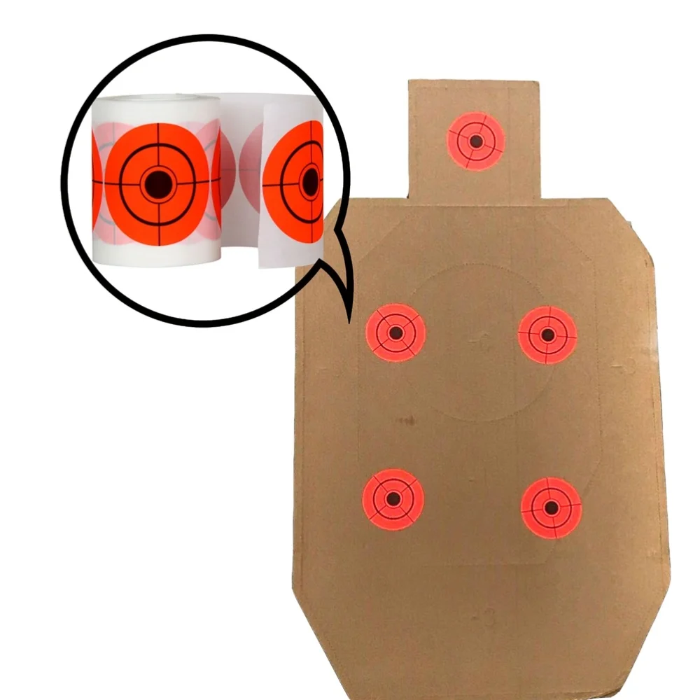 

250Pcs 7.5 Diameter Adhesive Shooting Target Round Splatter Target Stickers