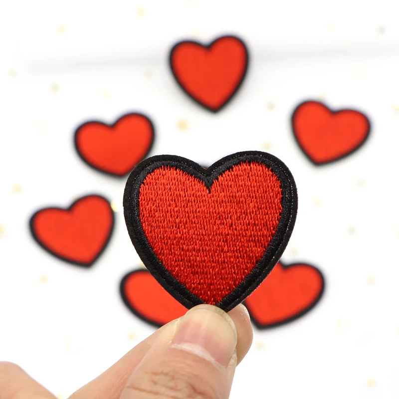 3 шт./лот нашивки с надписью Love Red Heart аксессуары сделай сам нашивка для утюга