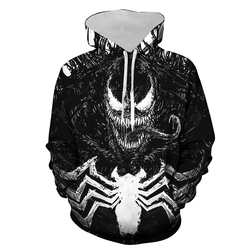 

New Marvel 3D Printing Superhero Spider Hoodie Men and Women Casual Hoodie Clothing Hooded Sweater Funny Clothes Christmas Gifts