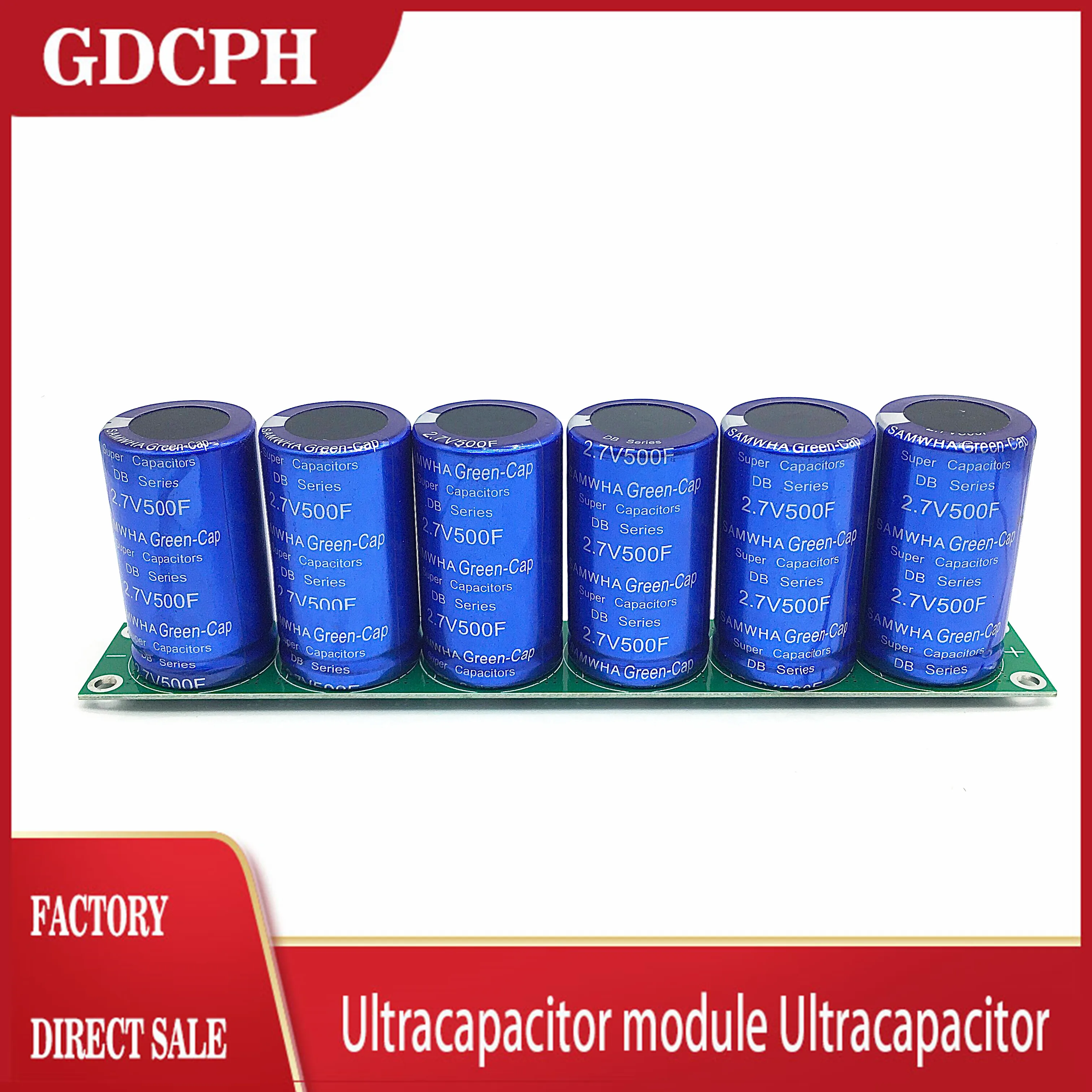 Super Fara Capacitor Automotive Electronic Rectifier 16V83F 2.7V500F Screw Hole Capacity Module | Электронные компоненты и