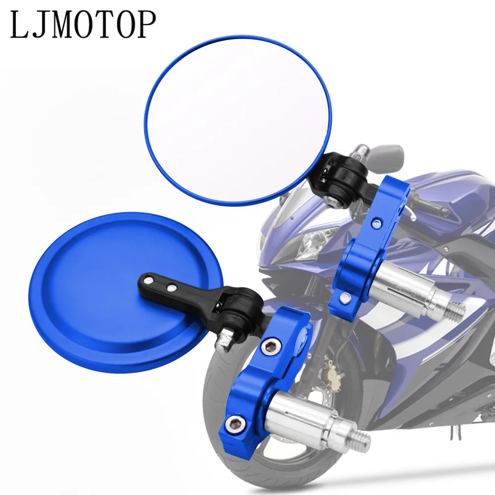 22 мм мотоцикл Алюминий зеркало заднего вида Ручка Бар Конец боковые зеркала для
