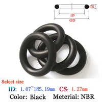cs 1 27mm fluoro rubber o ring 10pcs washer seals plastic gasket silicone ring film oil and water seal gasket nbr material ring
