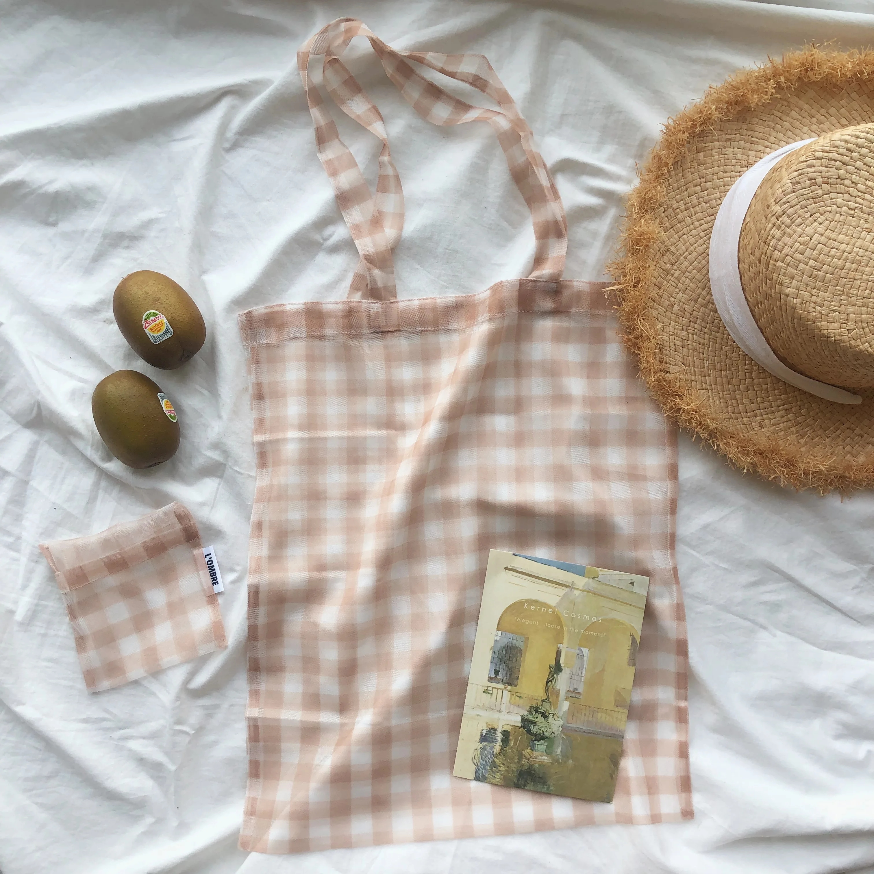 Л 'Омбре сетка сумка для женщин прозрачная клетчатая покупок многоразовые