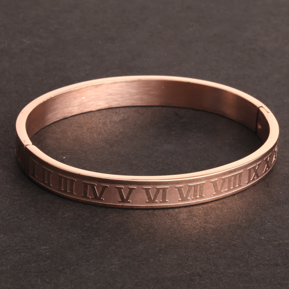 Женский браслет Mcllroy из нержавеющей стали с римскими цифрами золотой на запястье