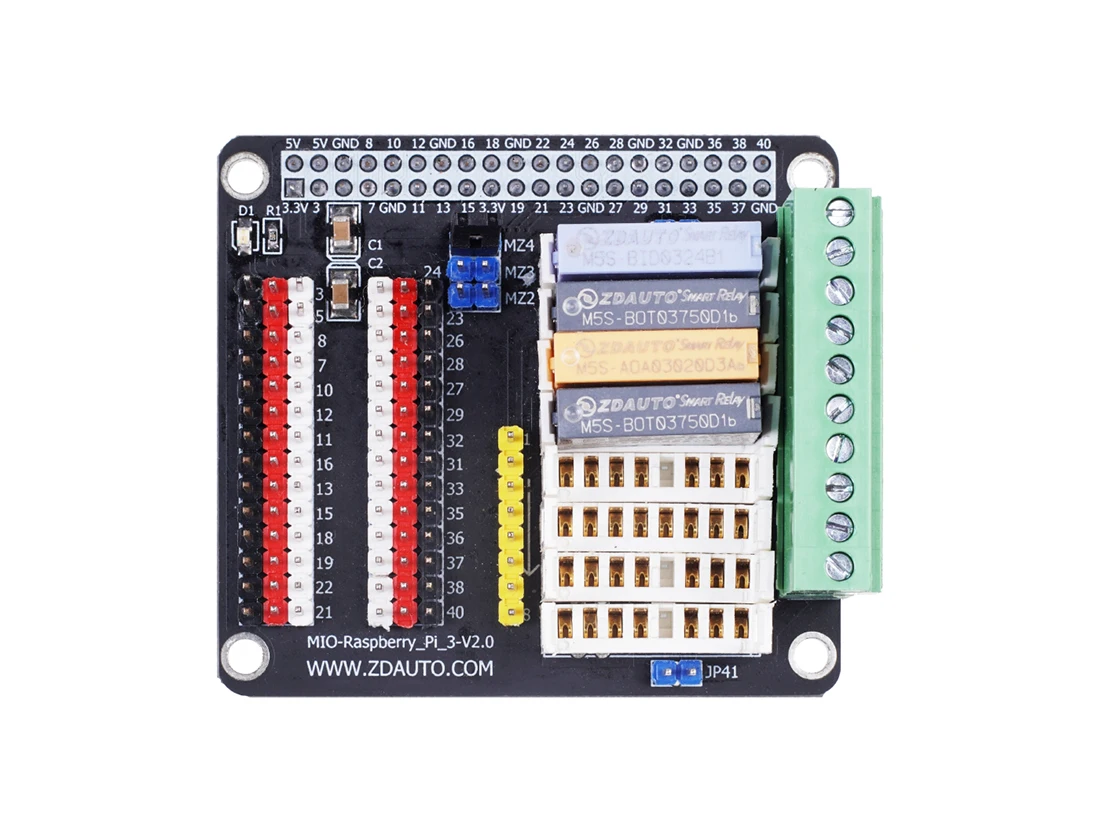 Raspberry Pi высокоточная плата AD/DA Бортовая ADS1256 DAC8532 соединение