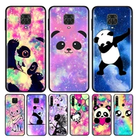 pink glitter world panda silicone cover for xiaomi redmi note 9 9a 9c 9s pro max 8t 8 7 6 5 pro 5a 4x 4 prime phone case