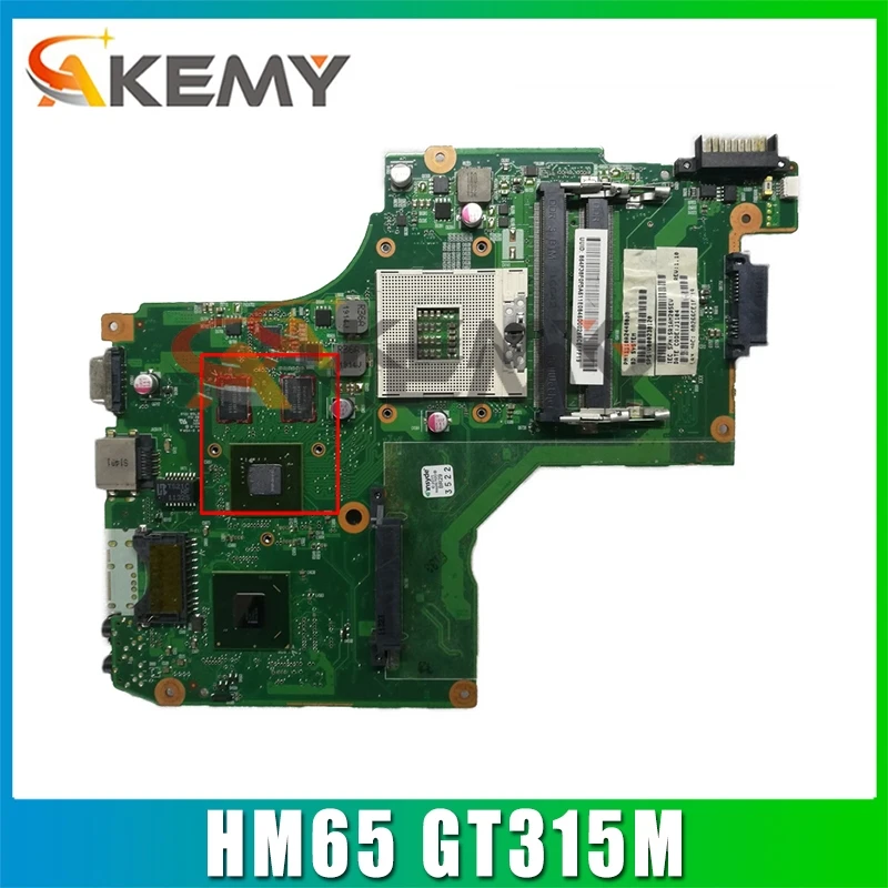 

Laptop Motherboard for Toshiba satellite C600 V000238080 6050A2448001-MB-A01 HM65 GT315M DDR3 Mother Board Free Shipping