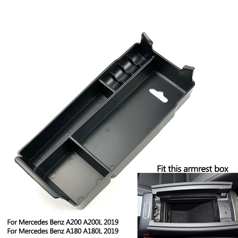 

Car Styling Accessories Central Armrest box Storage Tray Glove Box Pallet Case For Mercedes Benz A Class W177 A180 A200