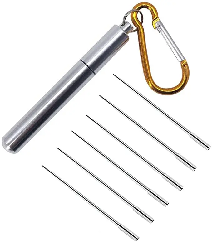 Титановые зубочистки 6 шт. декоративные портативные уличные Диспенсер Для