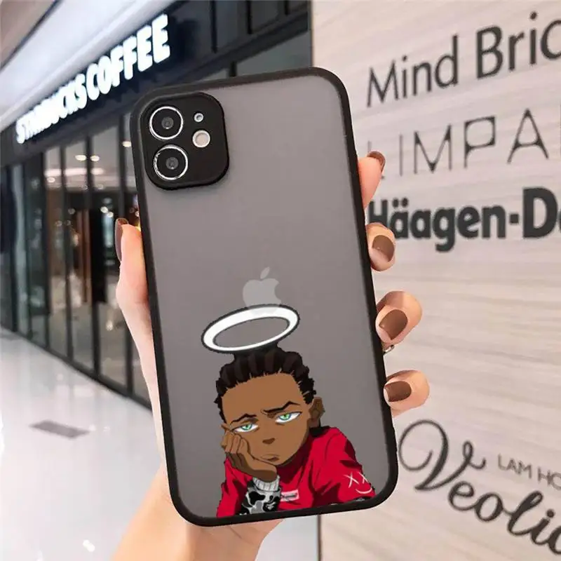 

The Boondocks Phone Cases Matte Transparent for iPhone 7 8 11 12 s mini pro X XS XR MAX Plus cover funda