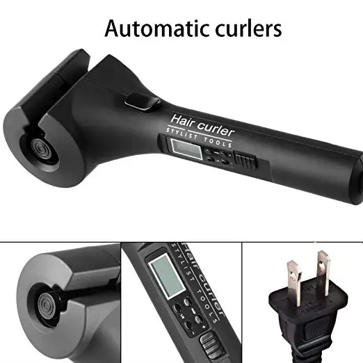 

Automatic Hair Curlers Ceramic Curling Iron Professional Rotating Wavy Hair Curler for Wet and Dry Hair with LED Digital Display