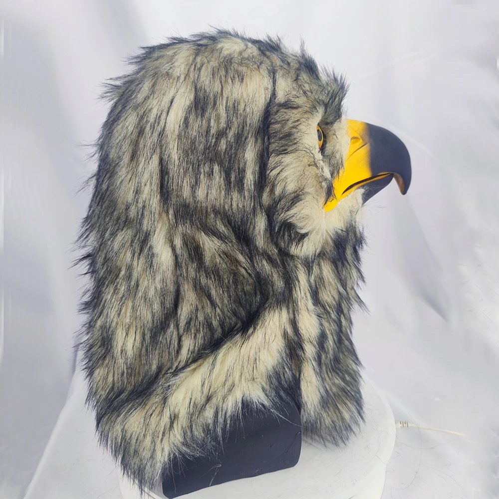 Реалистичная маска орла Fursuit движущийся рот полная голова аксессуар для костюма