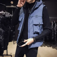 new waistcoat mens spring and autumn winter coat cotton shoulder sleeveless vest korean fashion cool casual vest