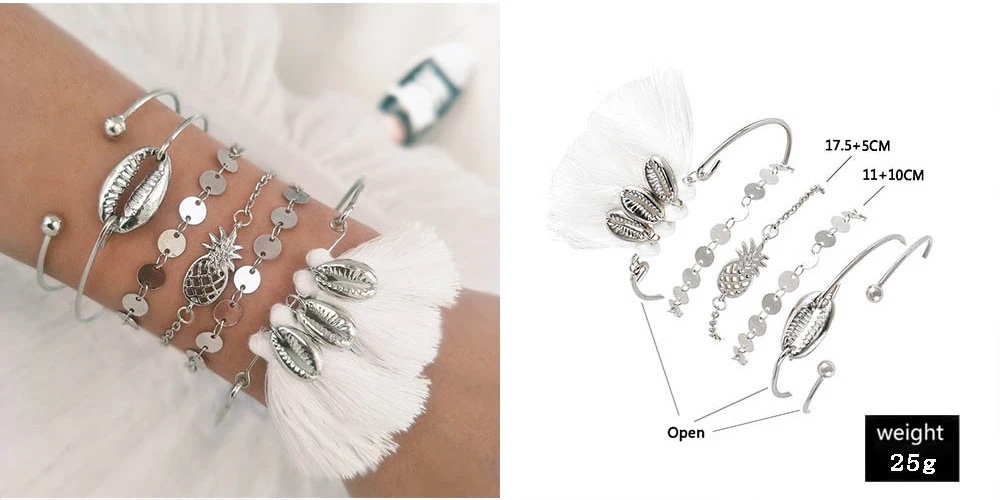 21 стиль Boho модный корпус сердце кристалл лист стрела крылья браслет-цепочка с бусинами набор для женщин Шарм пляжные вечерние ювелирные изделия аксессуары