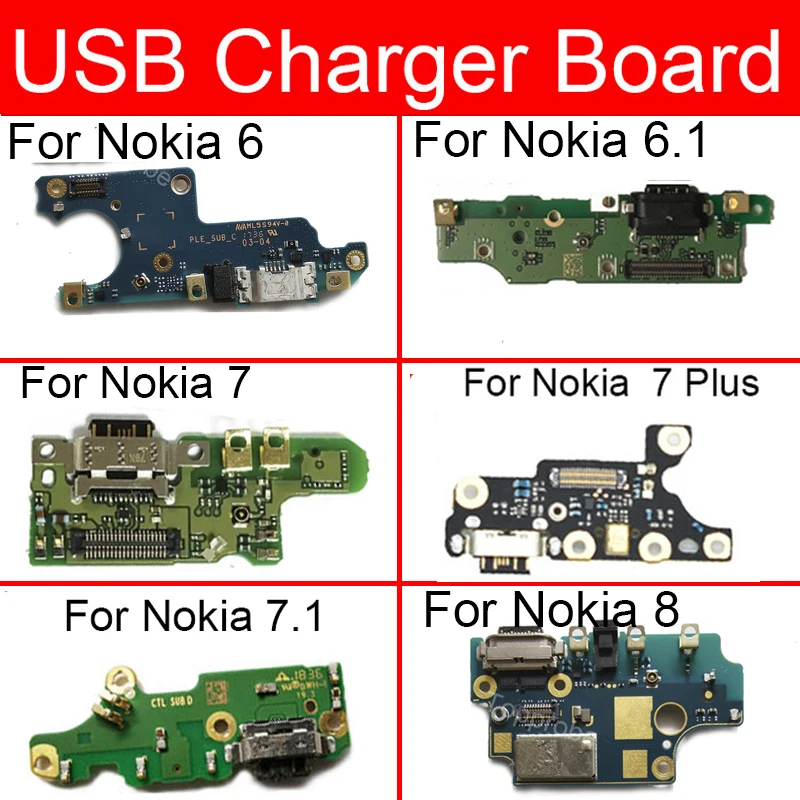 Зарядное устройство USB Jack Док плата для Nokia 6 1 7 Plus 8 X71 Mic гибкий кабель зарядка порт