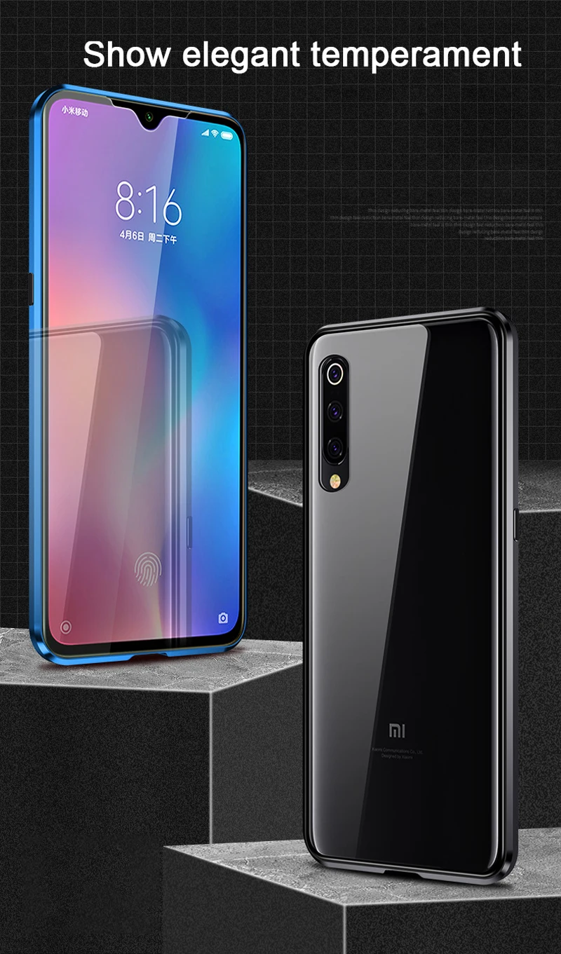 Металлический магнитный чехол для Xiaomi Redmi Note 10 9 9A 9C 9S 9T K40 8 8T 8A 7 Poco M3 X3 NFC 10T Pro