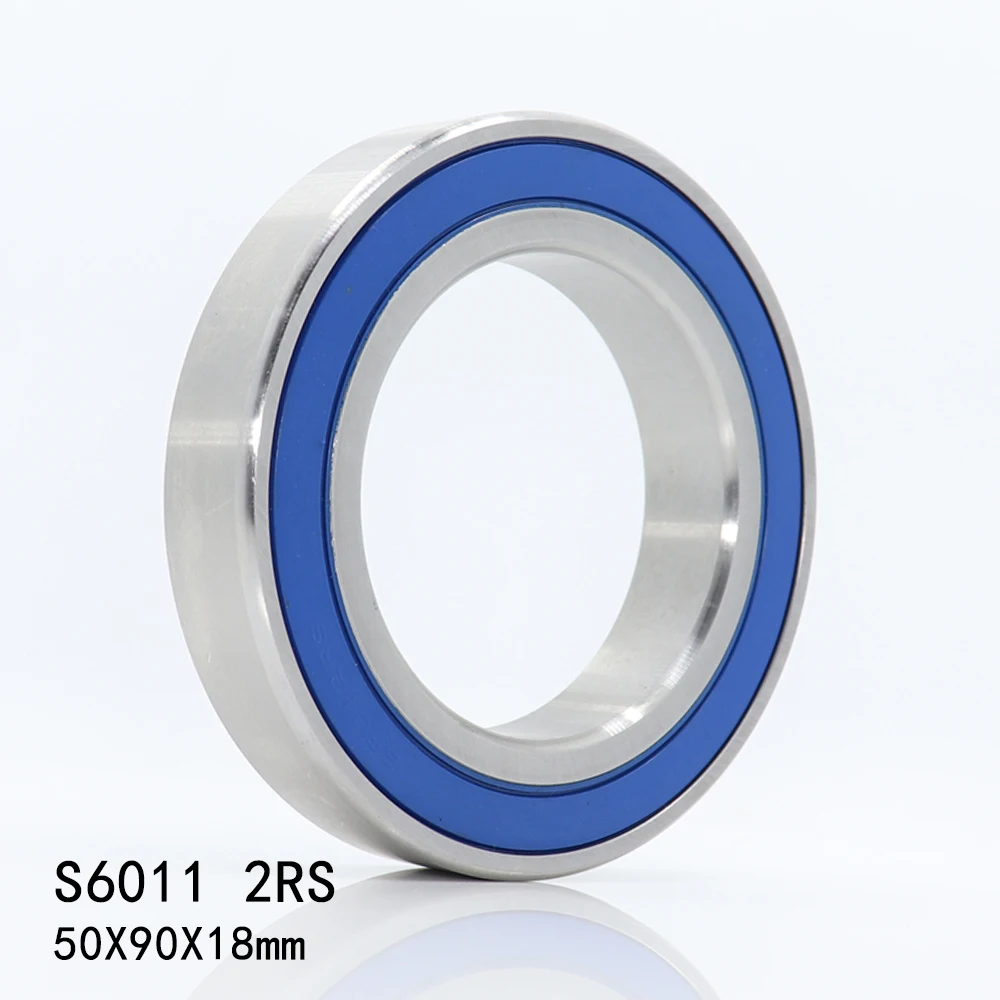 1 шт. S6011RS подшипник 55*90*18 мм ABEC 3 440C Нержавеющая Сталь S 6011RS шарикоподшипники 6011