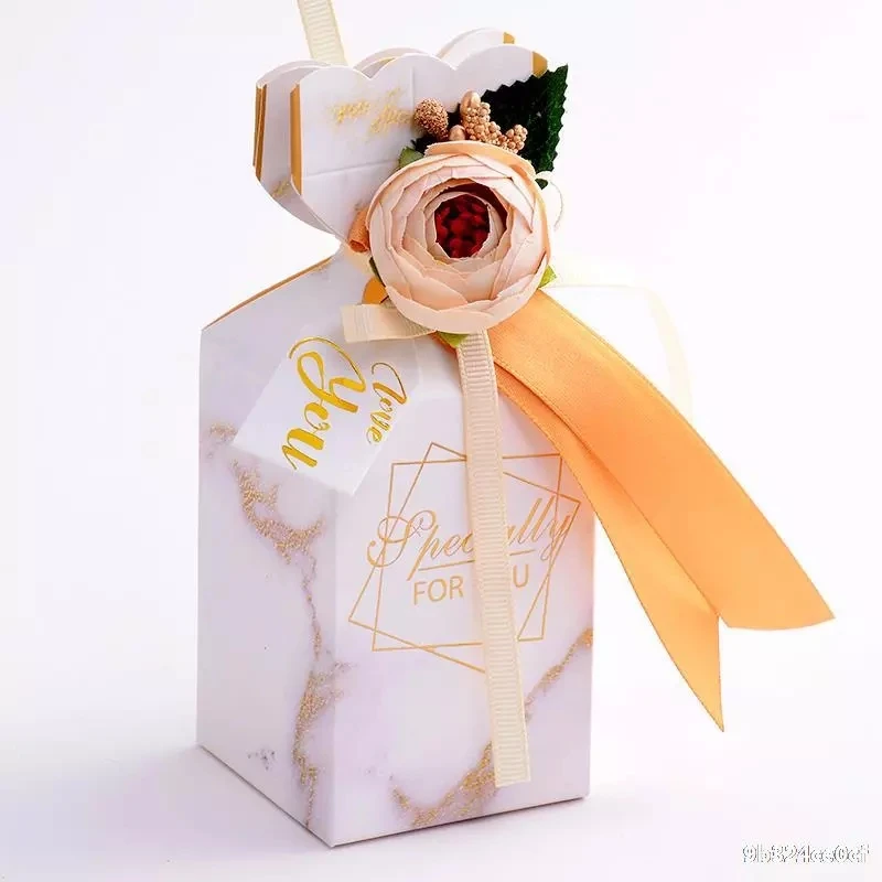 30 шт./лот ваза в форме коробки для конфет индивидуальная Свадебная коробка цветов