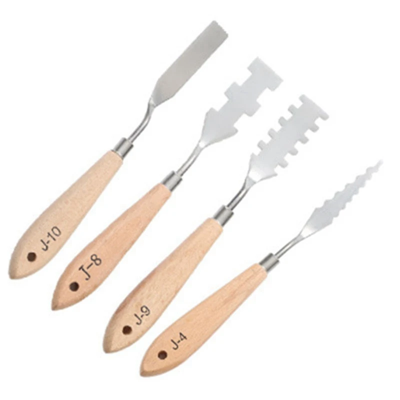 

Stainless Steel Palette Scraper Set Paint Palette Knives Blade for Artist Oil Acrylic Painting Tools