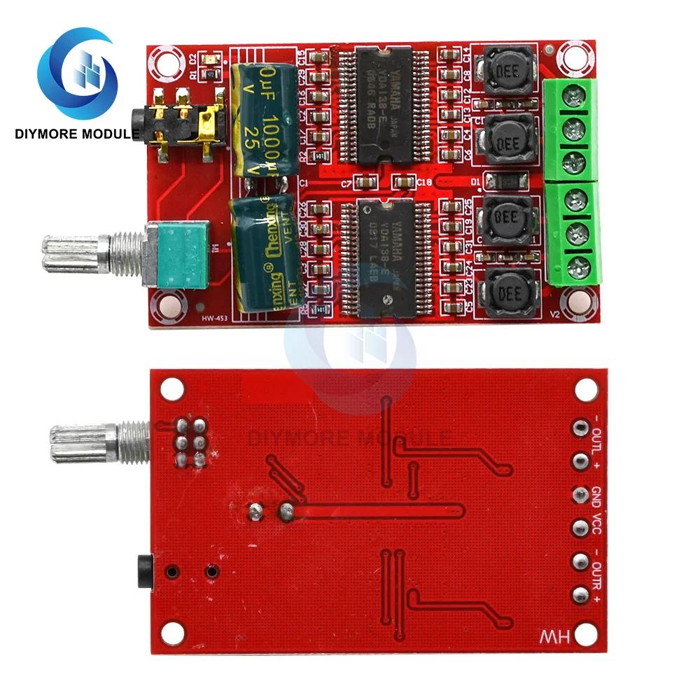 YDA138-E Плата усилителя класса D 2*20 Вт цифровая Hi-Fi стерео усилитель мощности