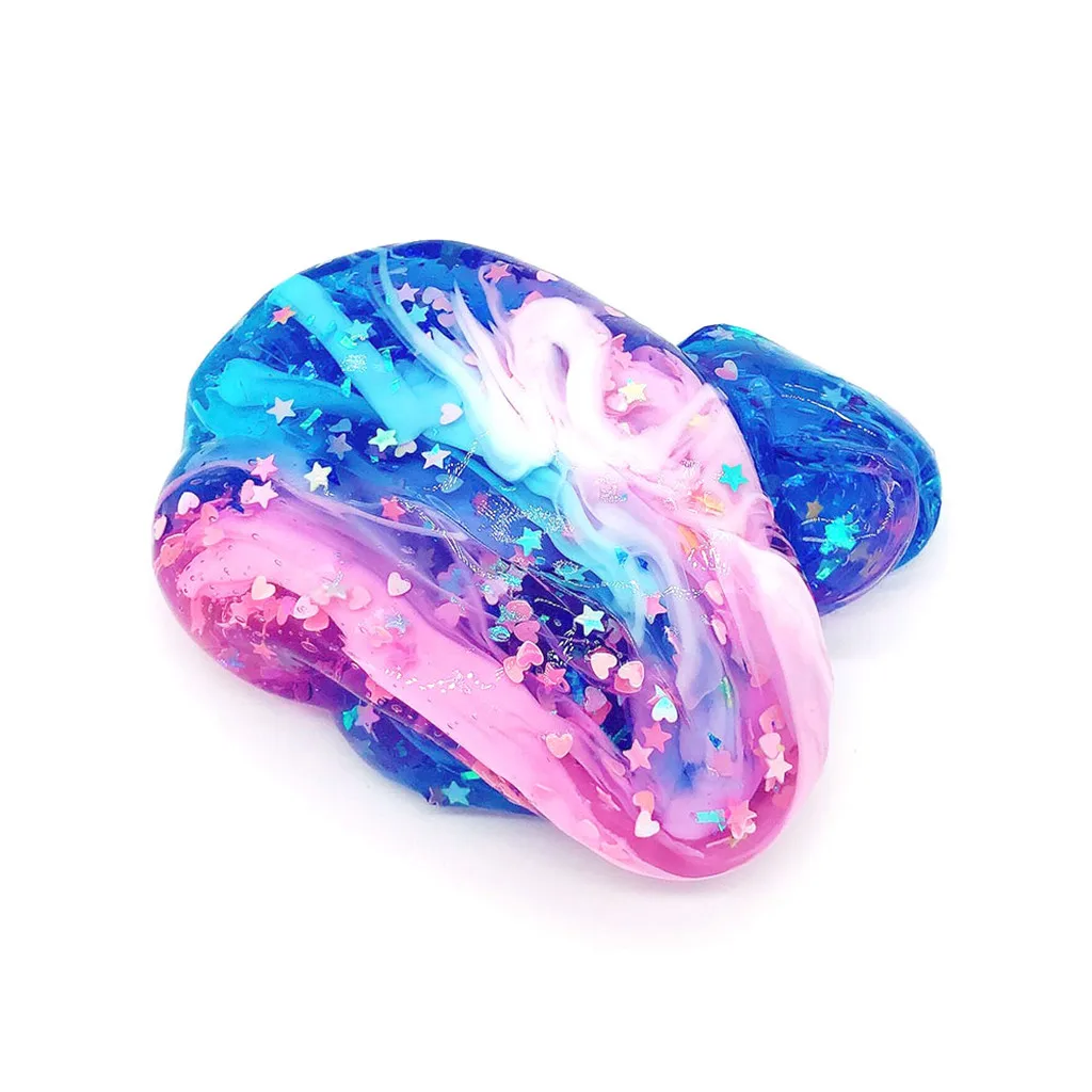 Смешивание облаков слизь моделирование глина наполнитель прозрачная коробка