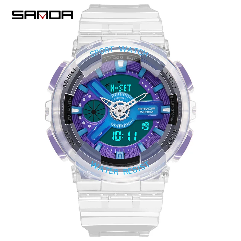 Женские и мужские модные спортивные часы кварцевые цифровые аналоговые наручные