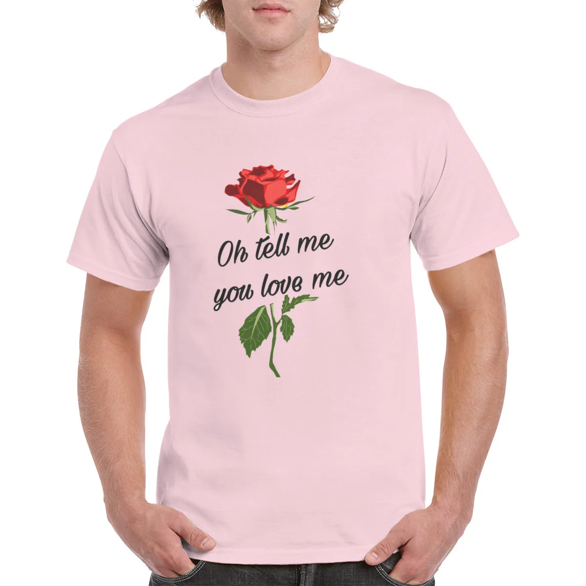

100% Cotton Demi Lovato Tops Oh Tell Me You Love Me t shirt Unisex Rose Graphics T-Shirt Female/Man