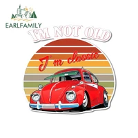 earlfamily 13cm x 12 8cm for im not old classic beetle decal windows refrigerator car stickers cartoon motorcycle van decoration