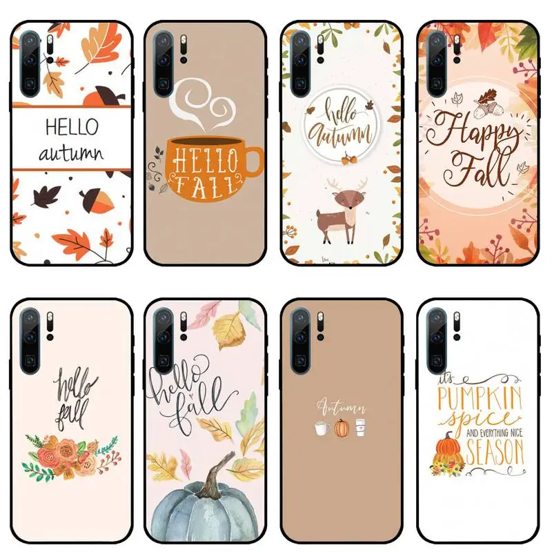 

Pumpkin happy autumn fall Phone Case For Huawei honor Mate P 10 20 30 40 i 9 8 pro x Lite smart 2019 nova 5t