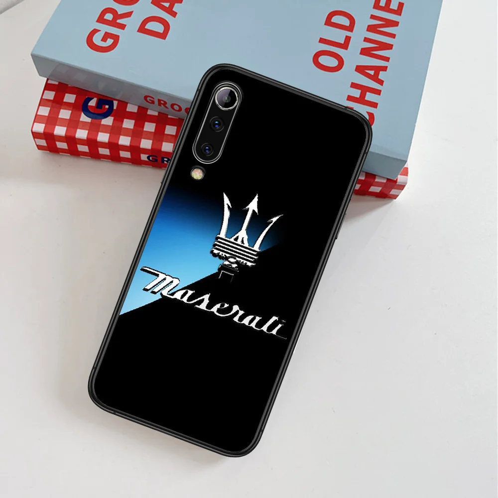 

Maserati Luxury Sport Car Phone Case For Xiaomi Mi Note 10 A3 9 MAX 3 A2 8 9 Lite Pro Ultra black Cover 3D Back Pretty Etui Soft